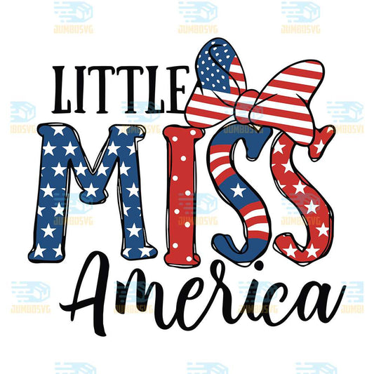 Little-Miss-America-4th-Of-July-Svg