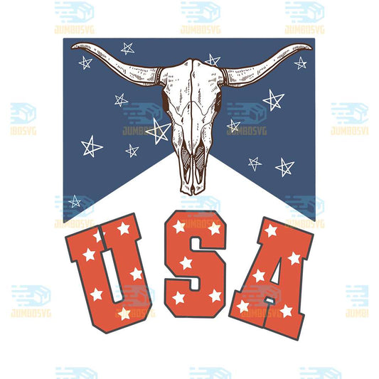 Longhorn-Bull-Head-Usa-Svg