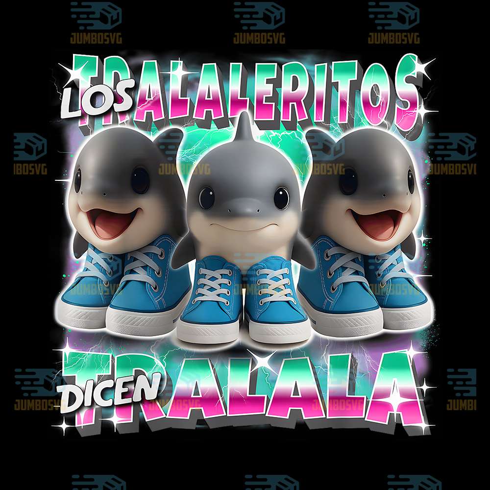 Los-Tralaleritos-Dicen-Tralala-Italian-Brainrot-Shark-Kids-Png
