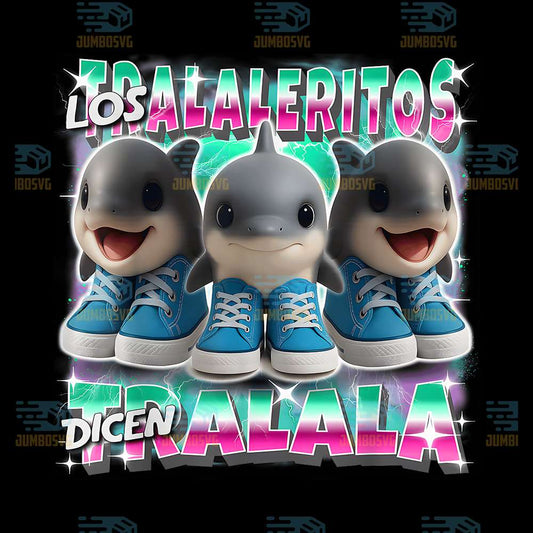 Los-Tralaleritos-Dicen-Tralala-Italian-Brainrot-Shark-Kids-Png