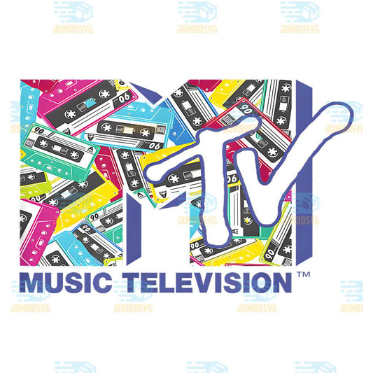 MTV-Music-Television-The-Classic-80s-Cassette-Tapes-Png