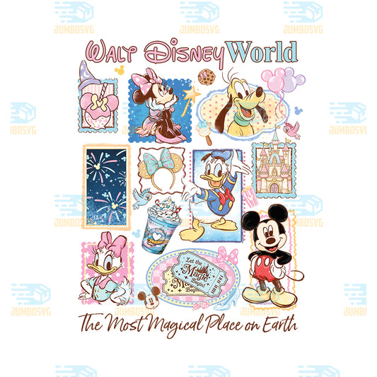 Magical-Vacation-Characters-Castle-Fireworks-Scrapbook-Png