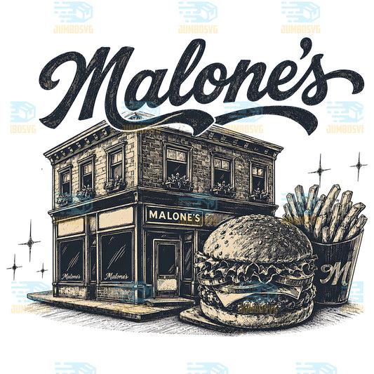 Malone-s-Burger-Restaurant-Vintage-Png