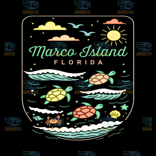 Marco-Island-Florida-Cute-Beach-Vacation-Sea-Turtle-Lover-Png