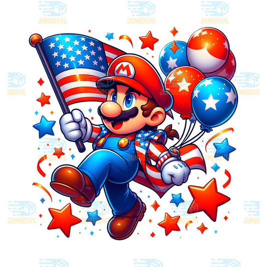 Mario-America-4th-Of-July-Png