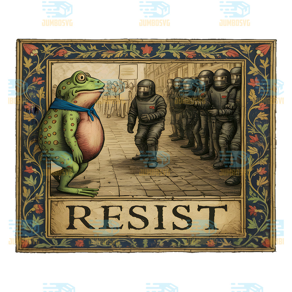 Medieval-Vintage-Portland-Frog-Protest-Resist-Activist-Png