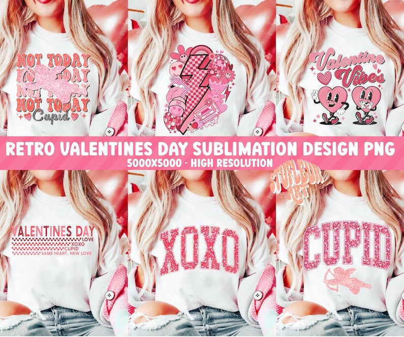 Mega Bundle, Retro Valentine Png Bundle, Groovy Valentine png, Varsity png, Love XOXO Png Valentine Teacher Png Valentine sublimation bundle