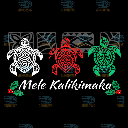 Mele-Kalikimaka-Hawaiian-Family-Christmas-Hawaii-Sea-Turtles-Png