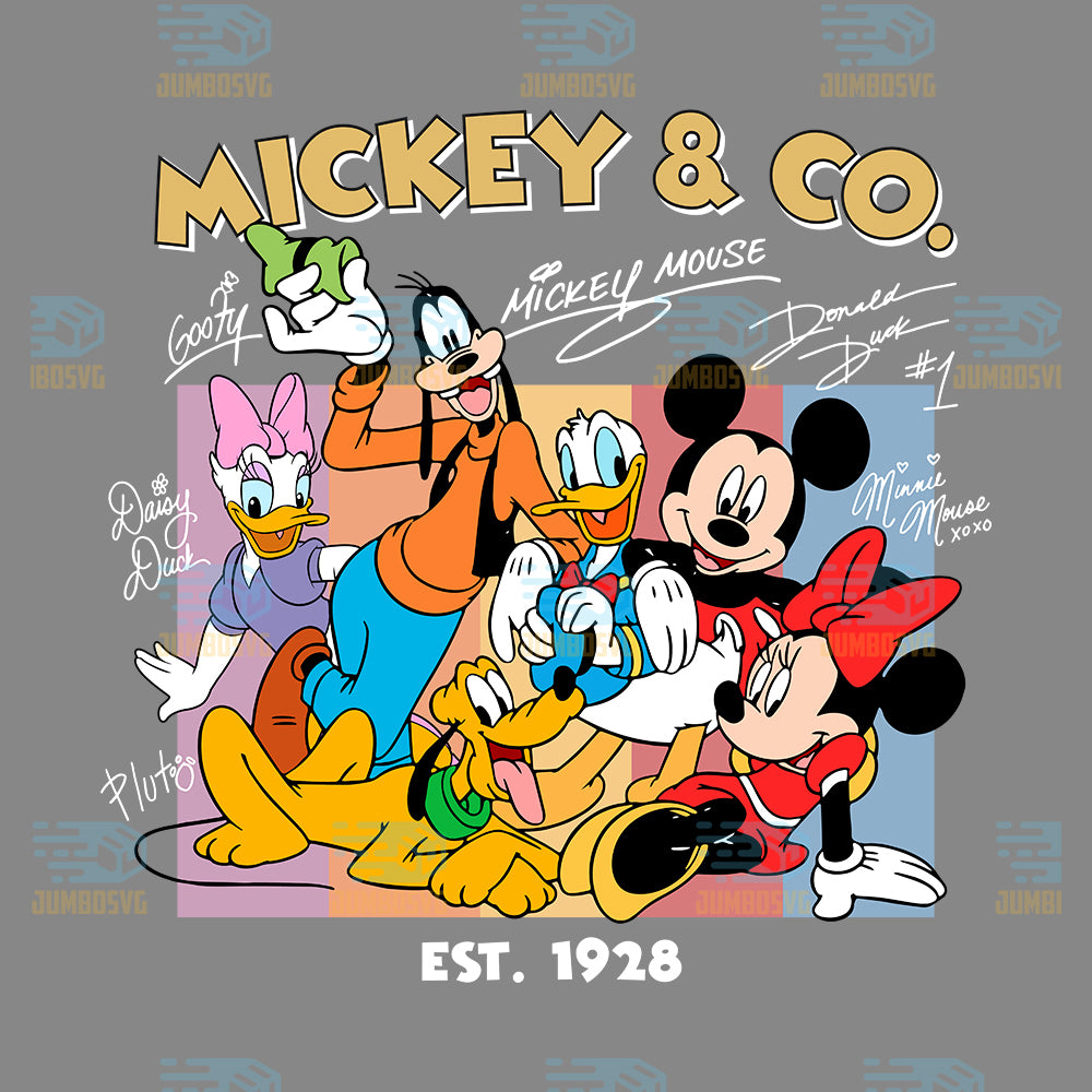 Mickey-And-Co-Est-1928-Friends-Png