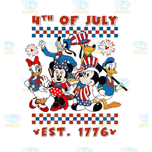 Mickey-And-Friends-4th-Of-July-Est-1776-Svg