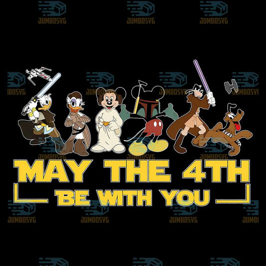 Mickey-And-Friends-May-The-4th-Be-With-You-Png