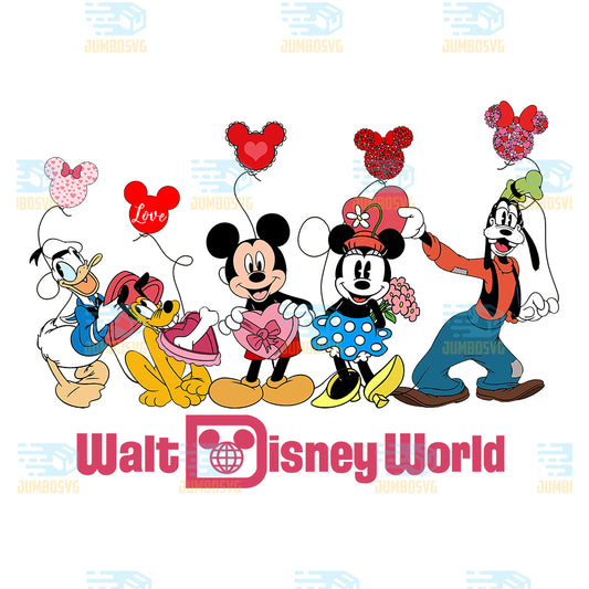 Mickey-And-Friends-Walt-Disney-World-Valentine-Png