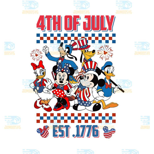 Mickey-Friends-America-4th-Of-July-Png