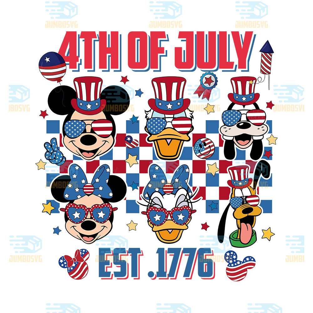 Mickey-Friends-Est-1776-America-4th-Of-July-Png
