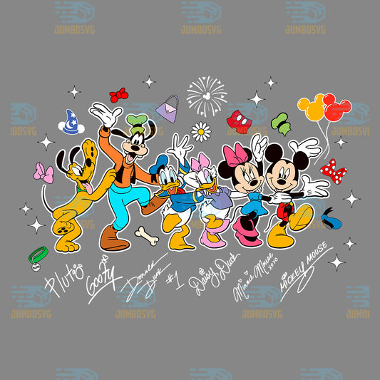 Mickey-Friends-Signature-Characters-Png