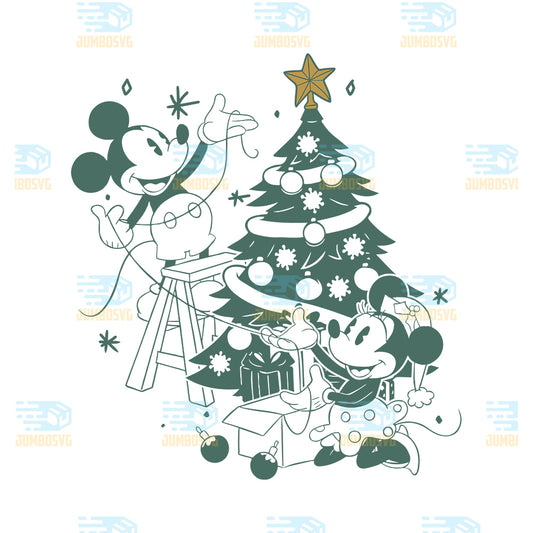 Mickey-Minnie-Tree-Merry-Christmas-Svg