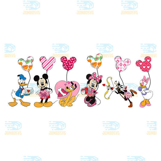 Mickey-Mouse-And-Disney-Friends-Valentine-s-Day-Png
