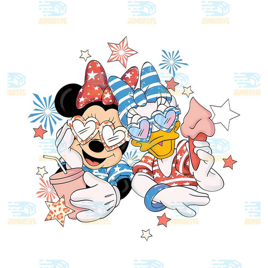 Minnie-And-Daisy-Duck-4th-Of-July-Png