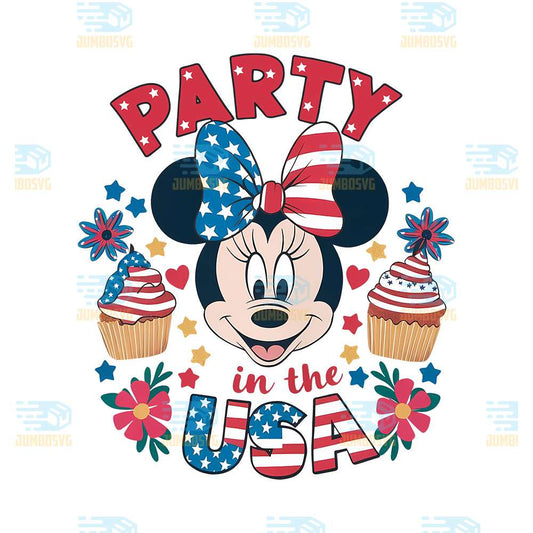 Minnie-Party-Usa-American-4th-Of-July-Png