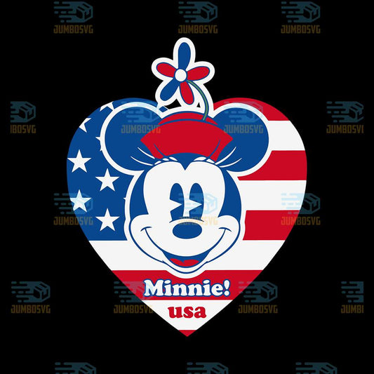 Minnie-Usa-American-Heart-Svg