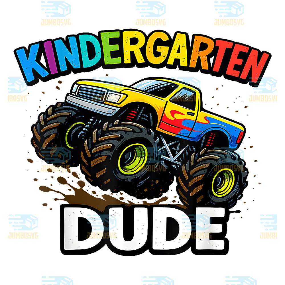 Monster-Truck-Kindergarten-Dude-Png