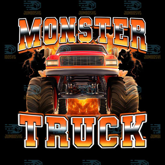 Monster-Truck-Offroad-Flames-Png