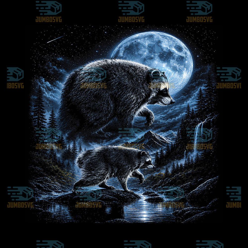 Moonlit-Jimothy-Viral-Raccoon-Seattle-Feral-the-Retro-Moon-Svg