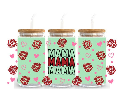 Mother's Day Bundle - 16oz Glass Can svg, Libbey Glass Can Wrap, svg Files for Cricut & Silhouette Cameo, Glassware svg