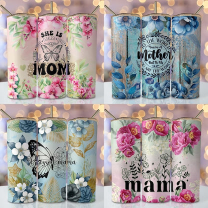 Mother's Day Bundle Tumbler Wrap 20 oz Skinny Sublimation Bundle Tumbler Png, Mom Tumbler Bundle Digital Download Png Bundle Tumbler Designs