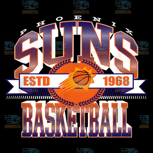 NBA Phoenix Suns ESTD 1968 Basketball Png