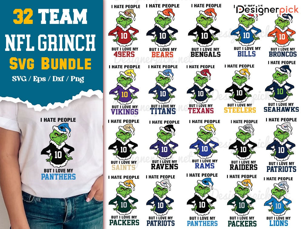 NFL Grinch Svg Bundle, NFL Grinch Png, 32 NFL Grinch Svg, NFL Grinch T-shirt Design Bundle, Grinch Svg Bundle, Nfl Grinch svg, Football Grinch Svg - Jumbosvg