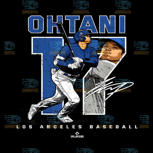Number-17-And-Portrait-Shohei-Ohtani-Los-Angeles-MLB-Png