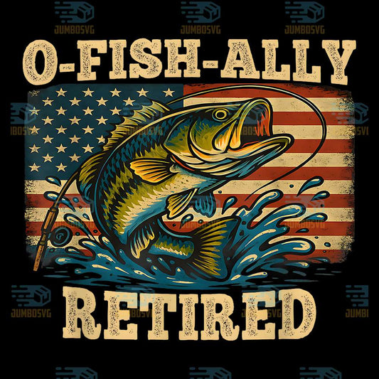 O-Fish-Ally-Retired-Fishing-American-Flag-Png