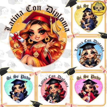 Para Mi Familia Chicano Png Bundle, Graduation Chibi Style Png, Educated Latina Girls Png, Cholo La Graduada Png, Chibi Cute Girls Png