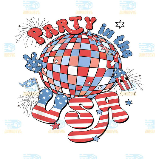 Party-In-The-USA-4th-Of-July-America-Independence-Disco-Ball-Png