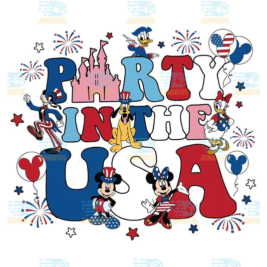 Party-In-The-Usa-Mickey-And-Friends-4th-Of-July-Svg