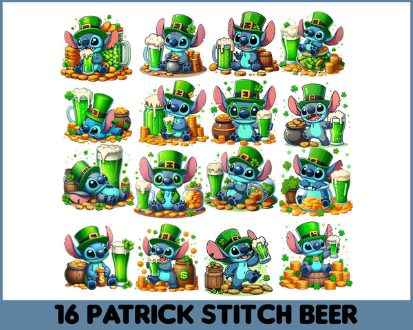 Stitch Happy St Patrick's Day PNG, Patrick Character Png, Patrick's Mouse And Friends Png, Patrick's Day Png, Lucky Shamrock Png