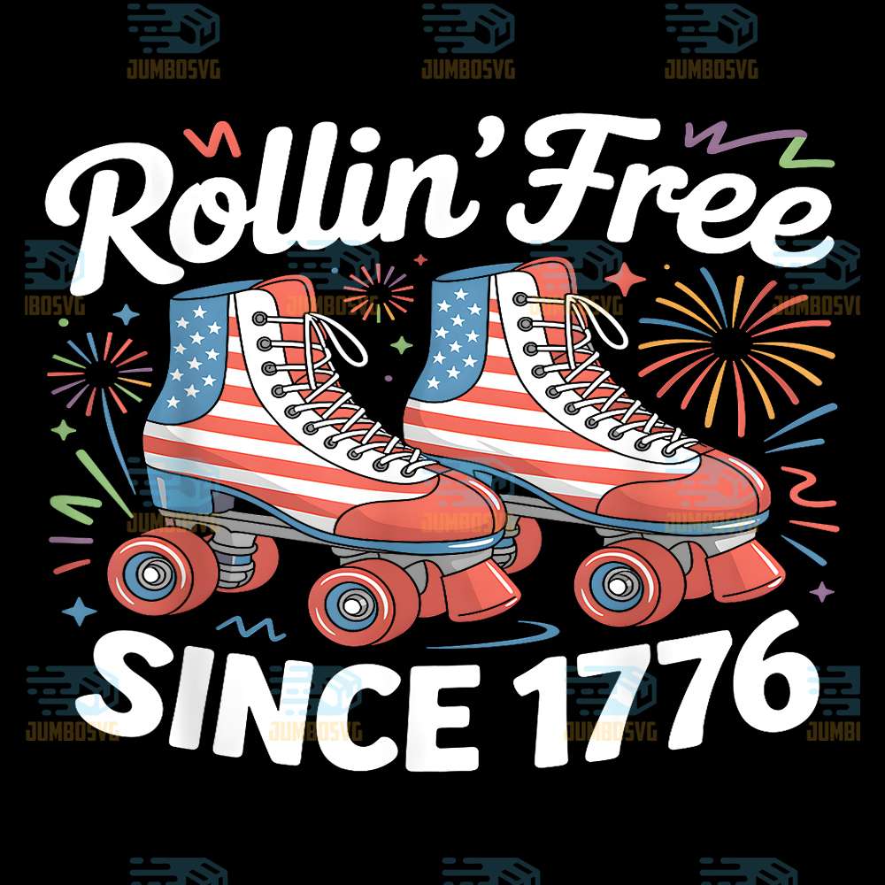 Patriotic-Rollin-Free-Since-1776-4th-Of-July-Png