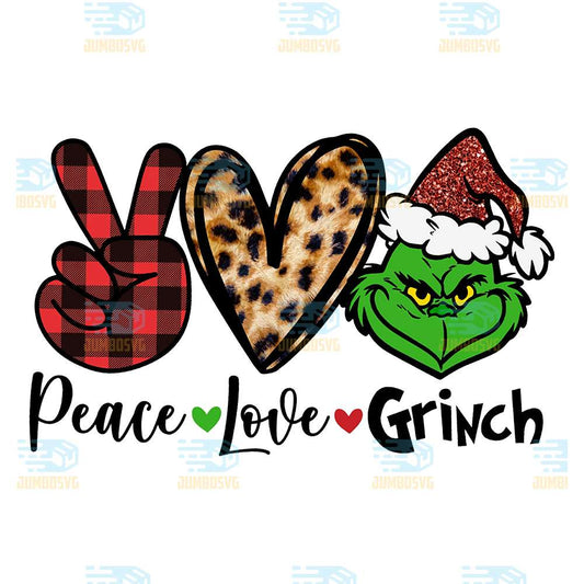 Peace-Love-Grinch-Christmas-Leopard-Png