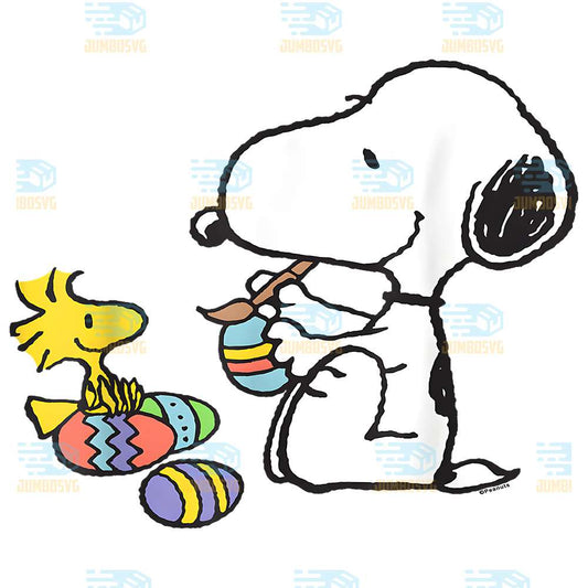 Peanuts-Snoopy-Woodstock-Easter-Egg-Painting-Png