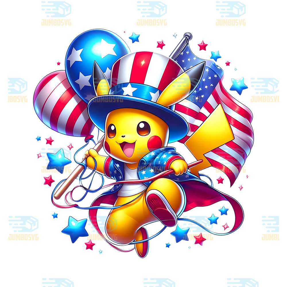 Pikachu-America-4th-Of-July-Png