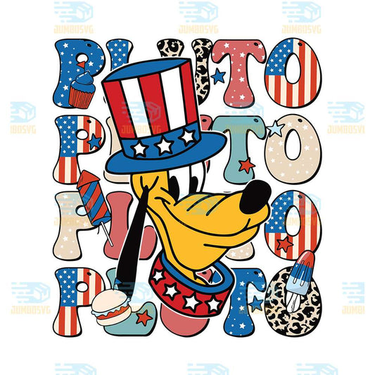 Pluto-American-4th-Of-July-Svg