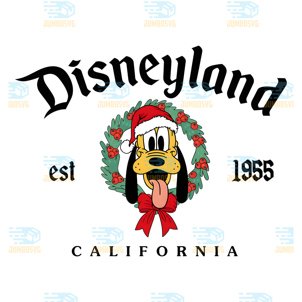 Pluto-Disneyland-Est-1955-California-Christmas-Png