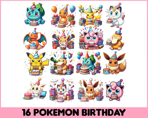 Pikachu Birthday PNG, Pikachu Birthday SVG, Pikachu Birthday Party, Pokemone Birthday Svg, Pikachu Birthday Invite, Pikachu SVG Cricut