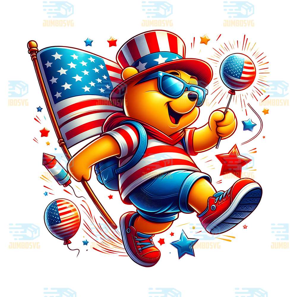 Pooh-America-4th-Of-July-Png