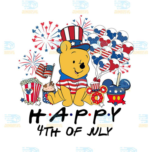 Pooh-America-Happy-4th-Of-July-Png