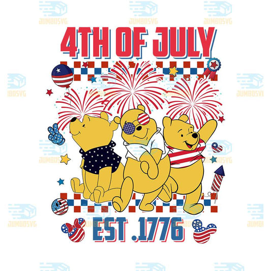 Pooh-Est-1776-America-4th-Of-July-Png