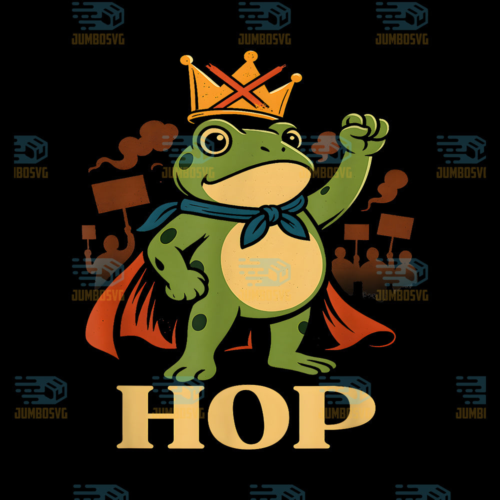Portland-Frog-Hop-Protest-Resist-Frog-No-Kings-Toad-Png