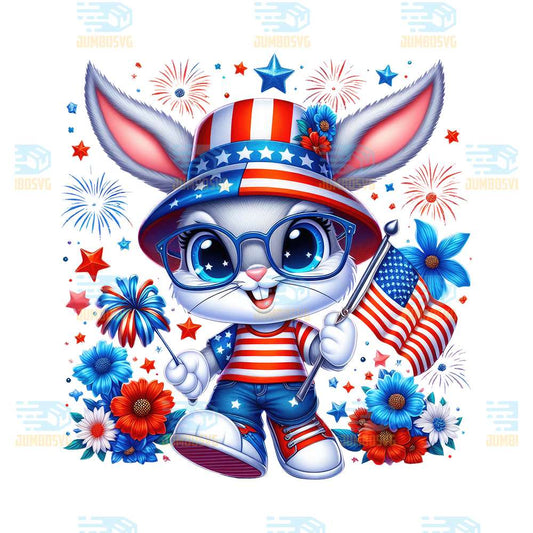 Rabbit-America-4th-Of-July-Png