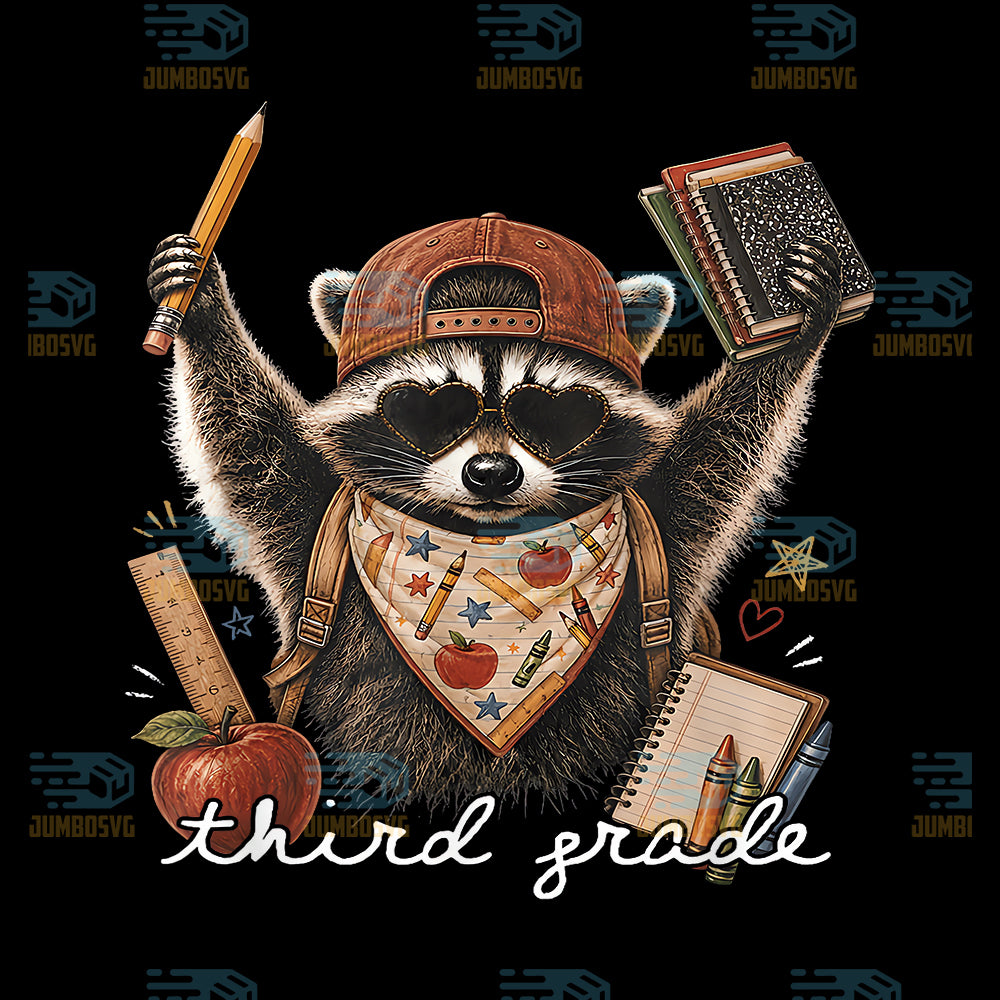 Raccoon-3rd-Grade-Back-to-School-Teacher-Student-Kids-Svg